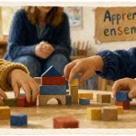 Enfants et maîtresse en maternelle : apprendre ensemble et vivre ensemble