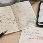 Carte papier et écran pour la sectorisation école Paris, école de secteur