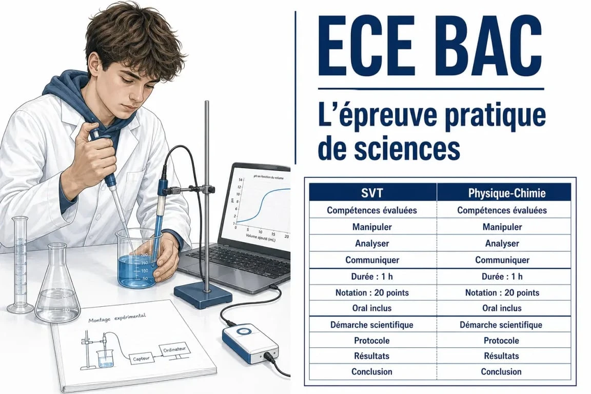 ECE bac : comparaison SVT et Physique-Chimie et repères essentiels de l’épreuve