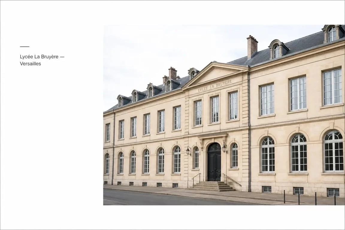 Lycée La Bruyère Versailles, vue extérieure du bâtiment principal