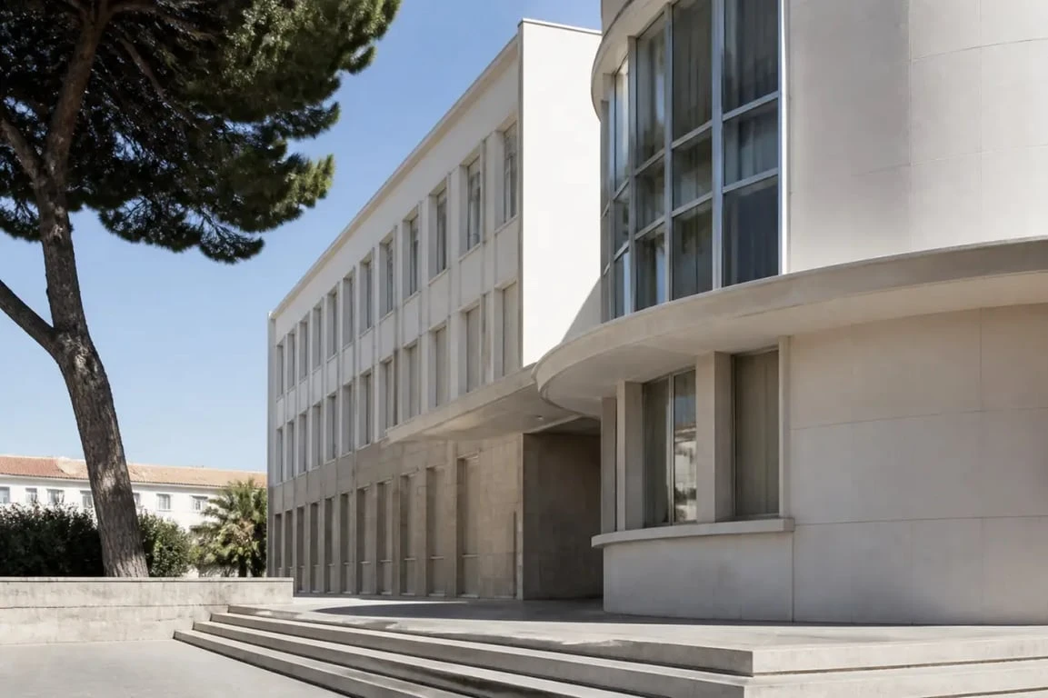 Lycée Carnot Cannes : façade extérieure du lycée public à Cannes