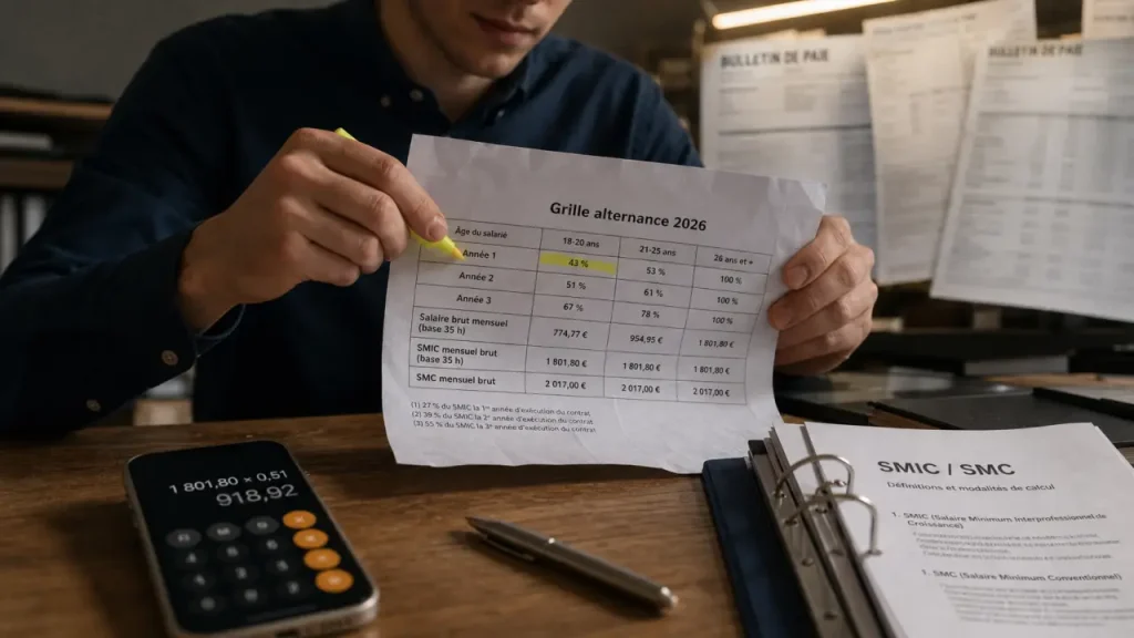 Quel salaire en alternance en 2026 ? Âge, année de contrat, brut et net