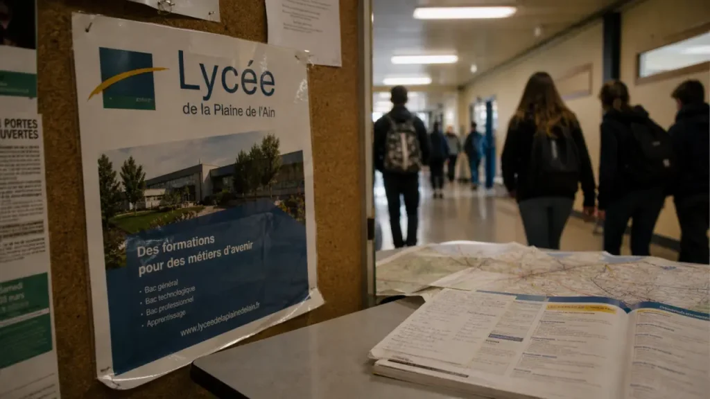 Lycée de la Plaine de l’Ain : affiche et affichage d’information