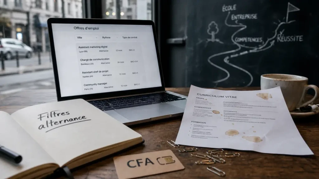 Offre alternance : filtrer par ville, comparer les contrats et candidater sans friction